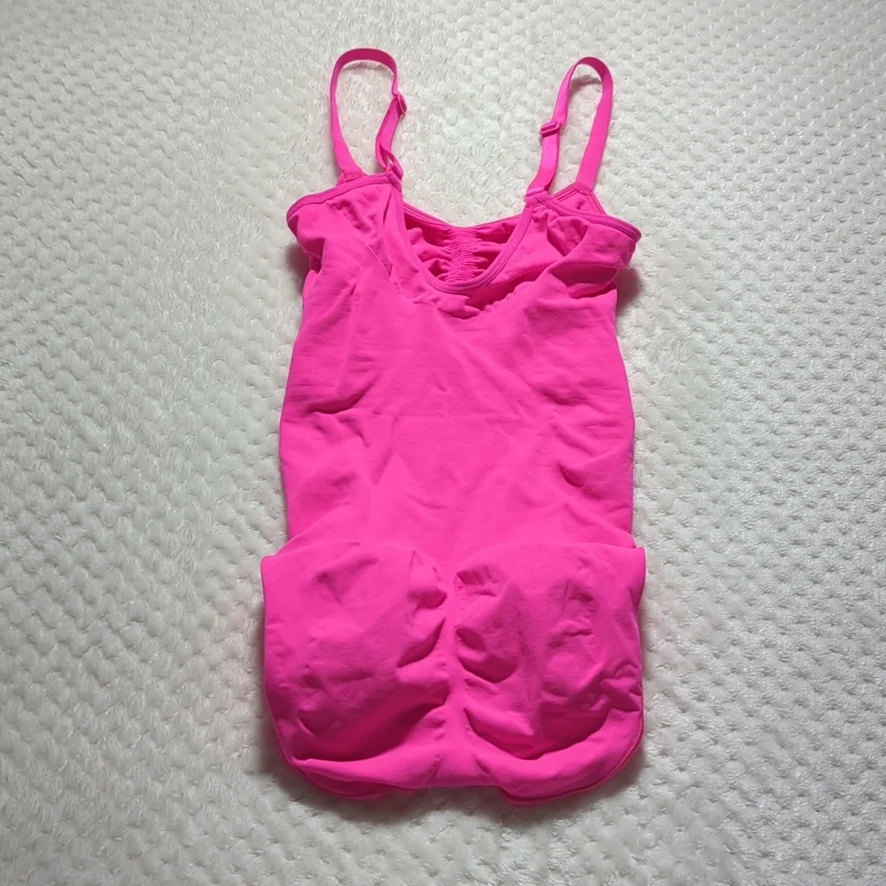 Skims Sculpting Bodysuit Brief With Snaps in Flamingo Pink - Picture 5 of 9